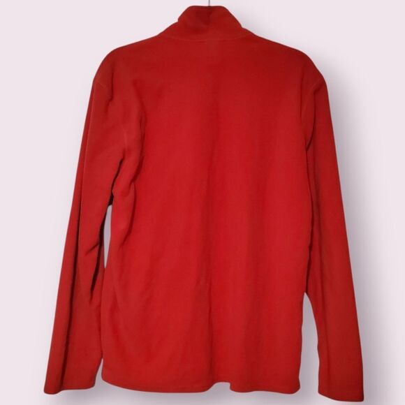 The North Face Sweater Mens Large Red Outdoors Full Zip Fleece Sweatshirt | EUC - Picture 2 of 4